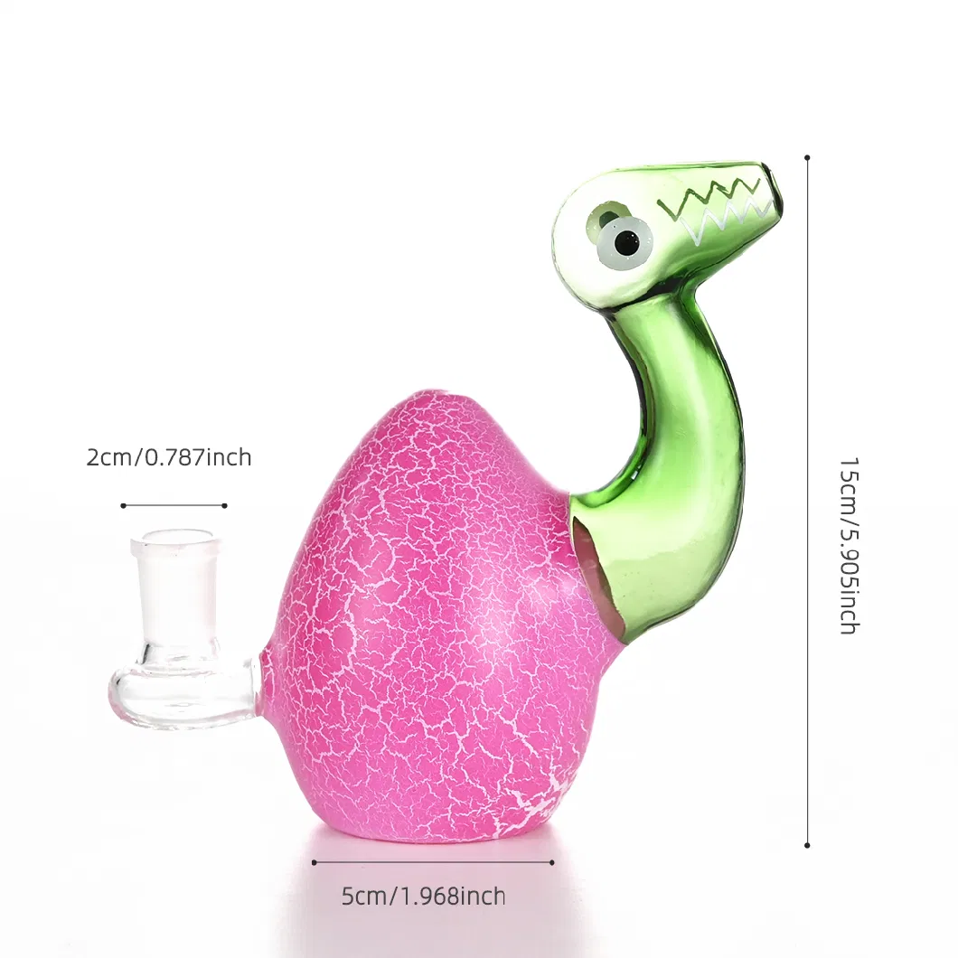 2023 New Creative Glass Pipe Color Ostrich Ostrich Egg Blue Pink Green White Glass Water Pipe Smoking Pipe Hookah