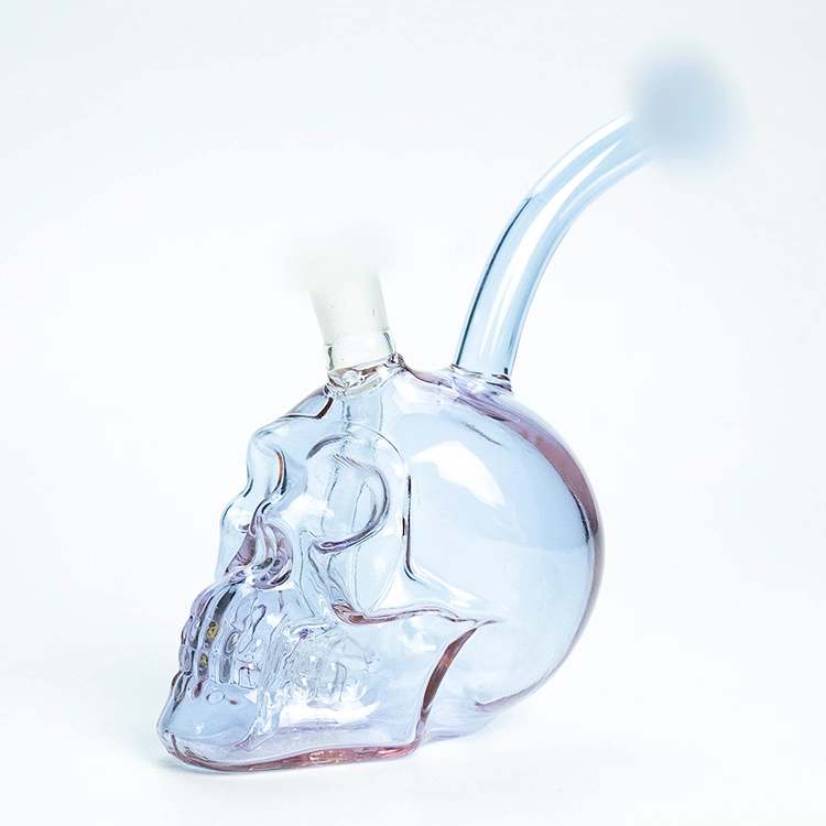 3D Shaped Color Skull Wholesale Water Pipe with Glass Bowl Glass Pipe Glass Smoking Pipe Hookah